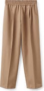 MANGO Selection Elastic Waist Straight Leg Wool Pants