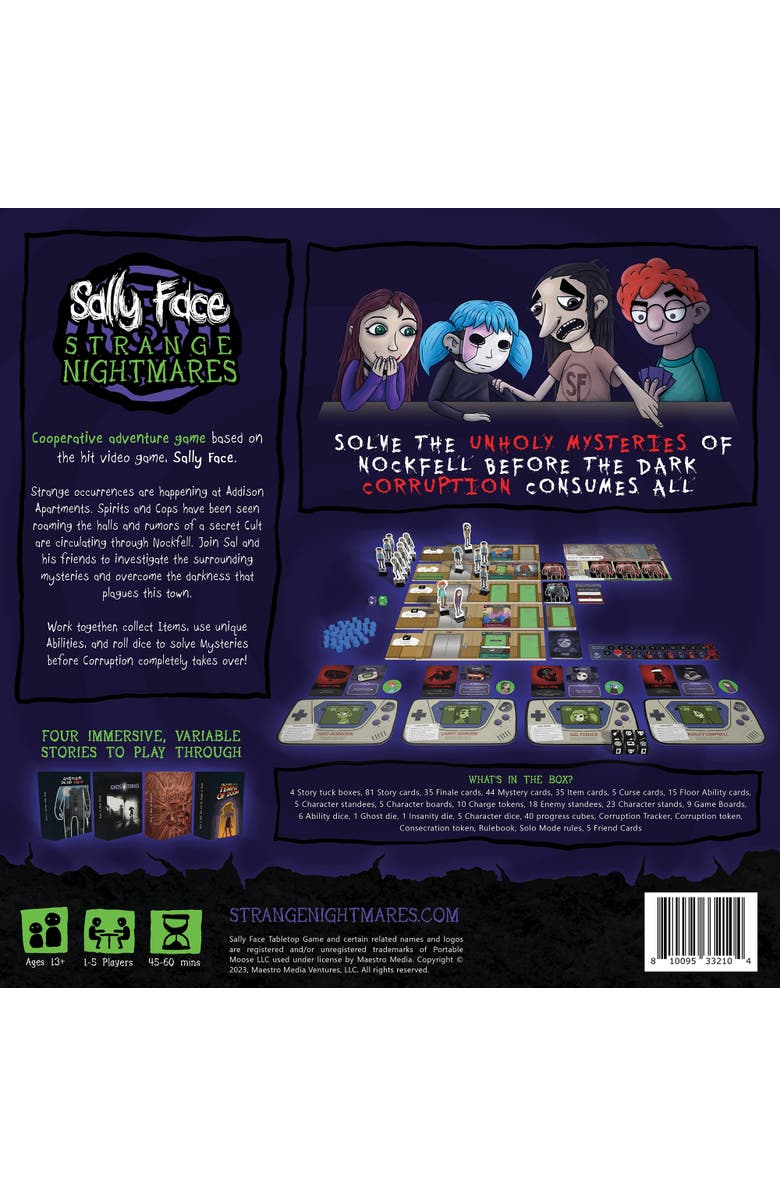 Maestro Media Sally Face Strange Nightmares Cooperative Board Game, Alternate, color,