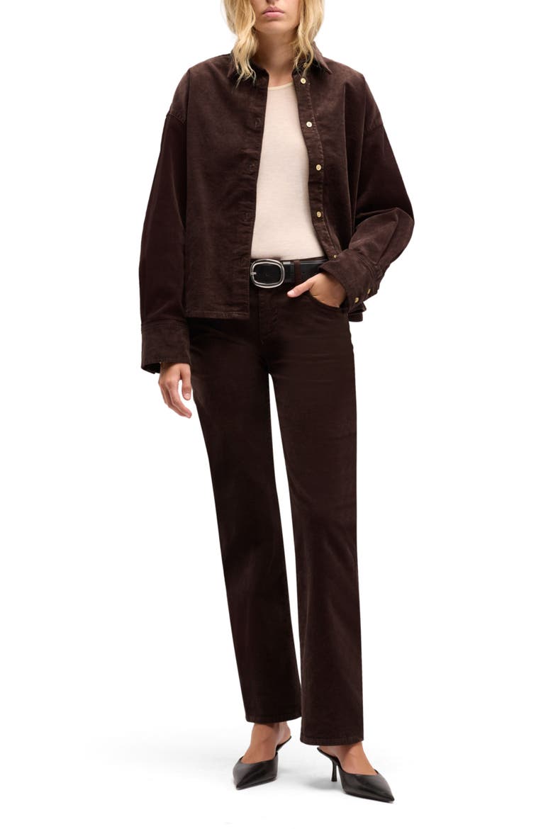 Nina Corduroy Shirt, Alternate, color, CORDUROY COFFEE