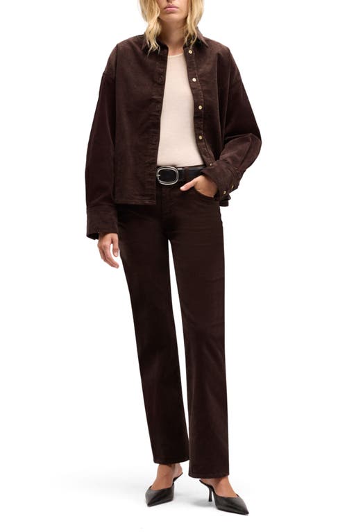 7 For All Mankind Nina Corduroy Shirt In Brown