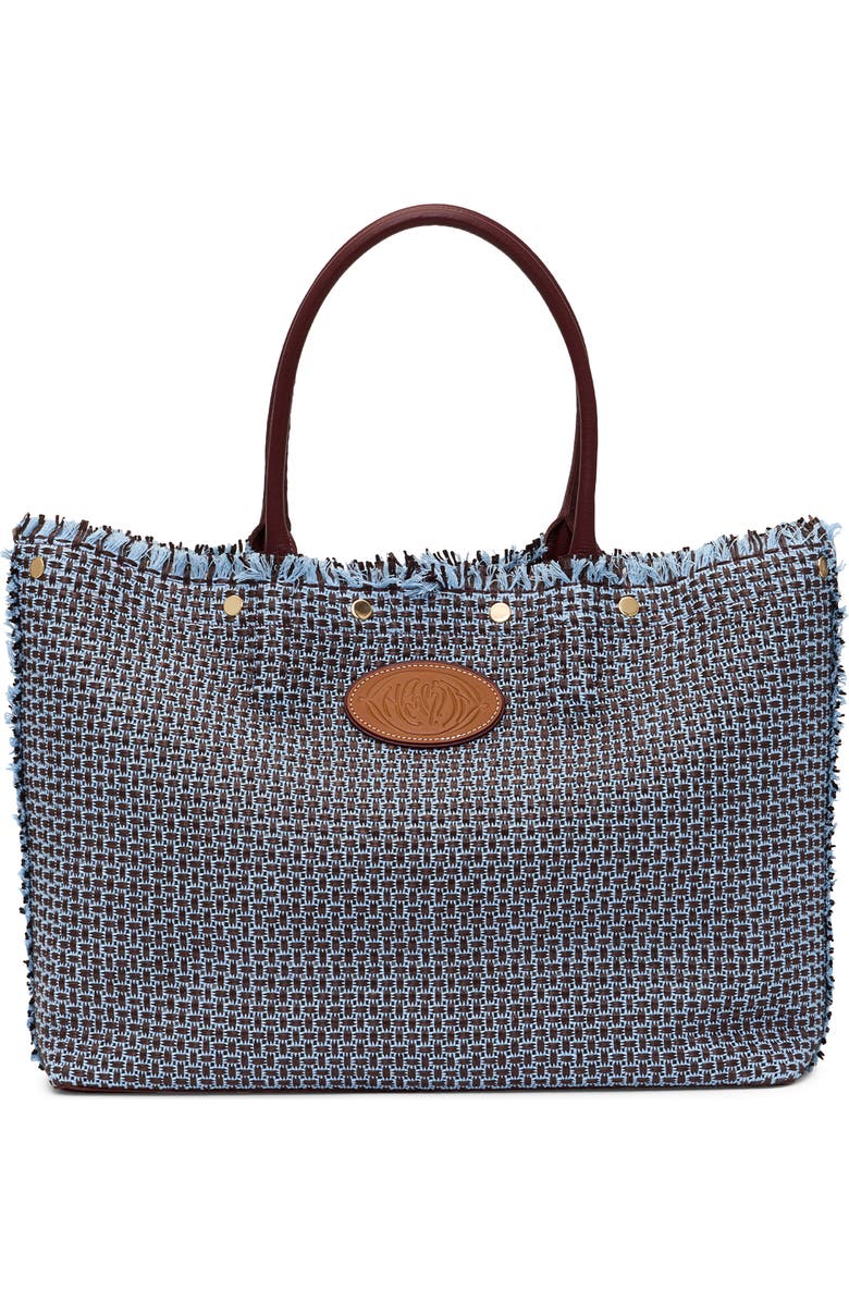 HAMMITT Olympia Woven Totel, Alternate, color, Blueberry Sorbet/ Gold