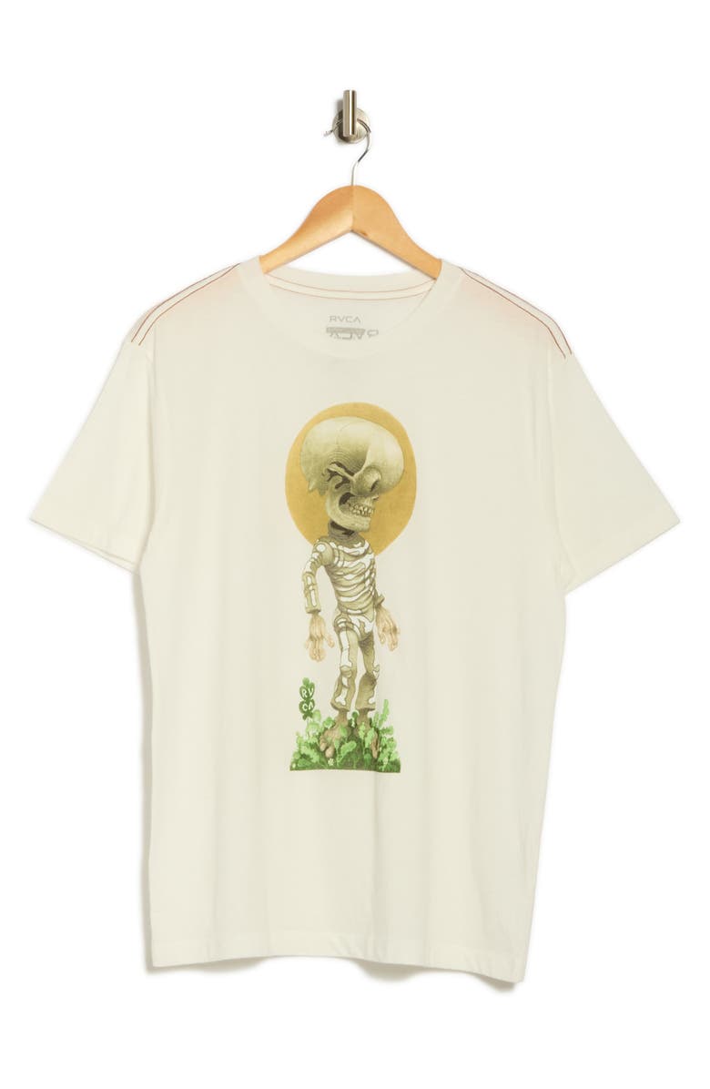 RVCA Gordon Skeleton Graphic T-Shirt, Alternate, color, Antique White
