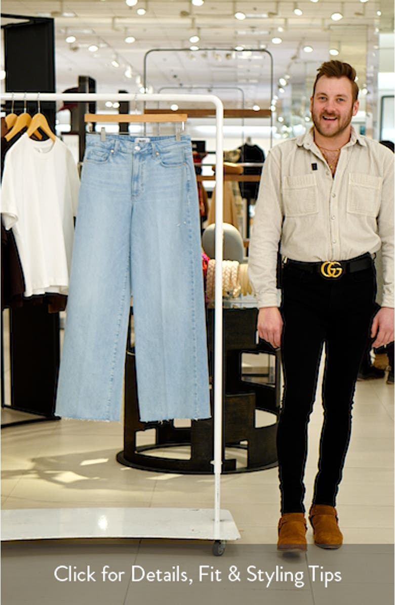 Anessa Raw Hem High Waist Wide Leg Jeans, sales video thumbnail