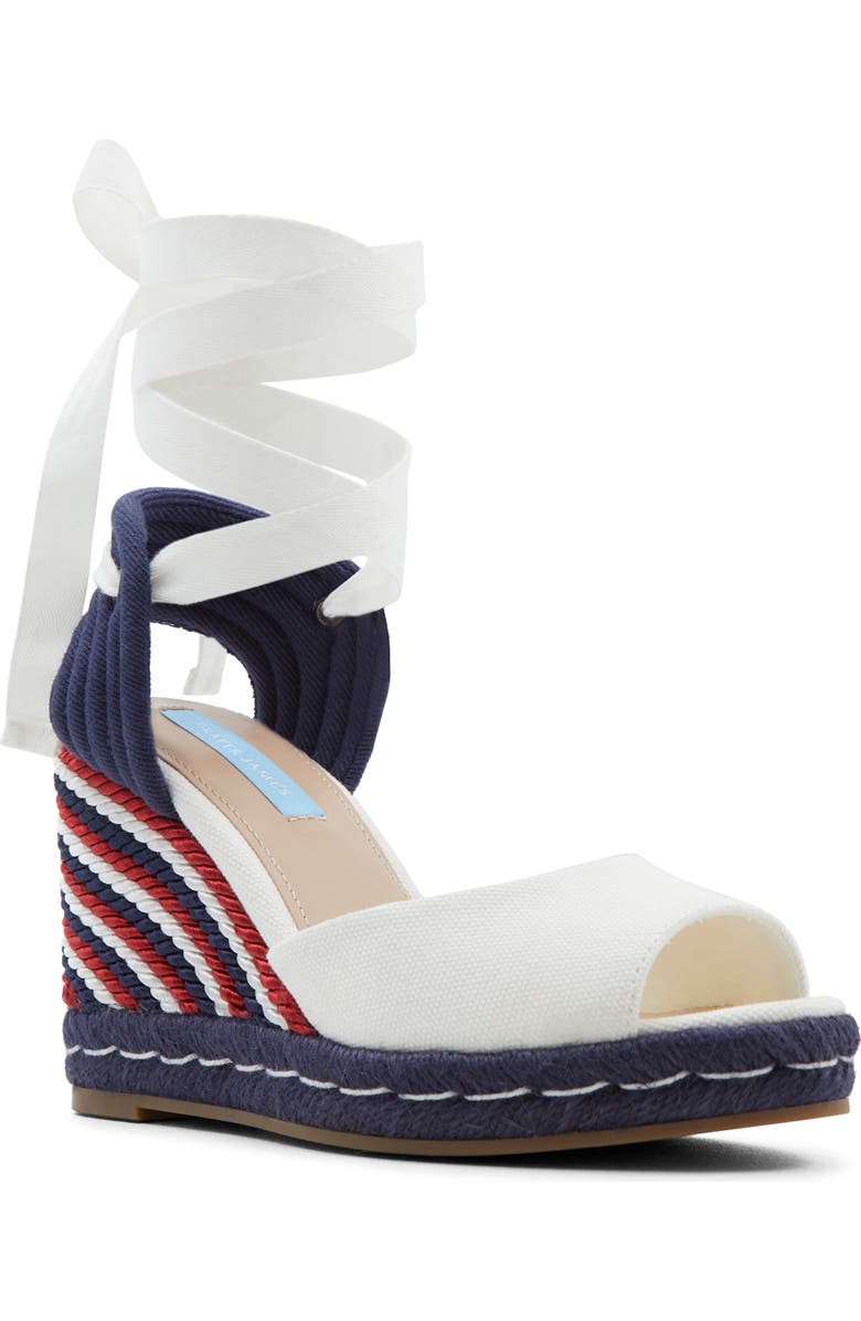 Draper James Ophelia Ankle Tie Espadrille Wedge Sandal, Main, color,