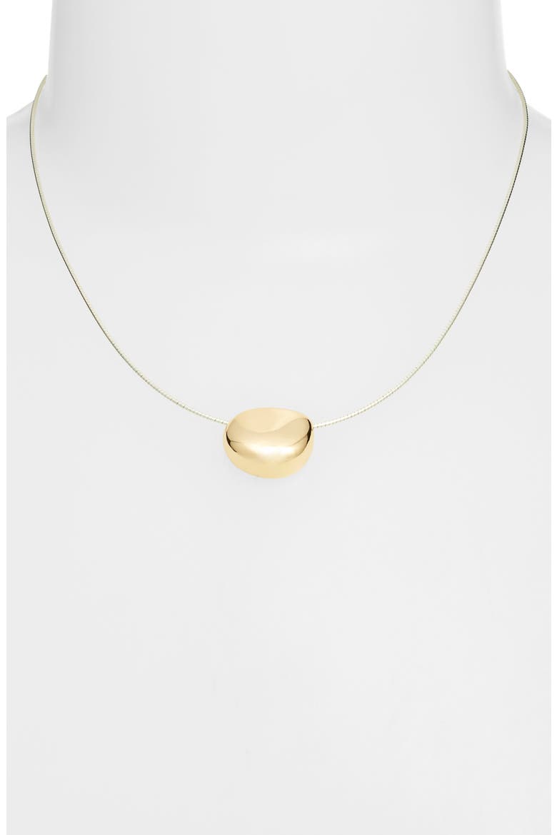 Eclipse Mixed Metal Pendant Collar Necklace, Alternate, color, MIXED METAL