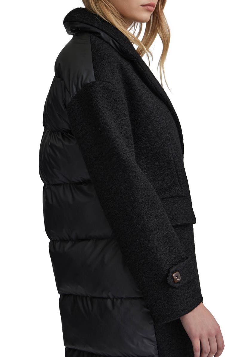 NVLT Mixed Media Coat, Alternate, color, Black