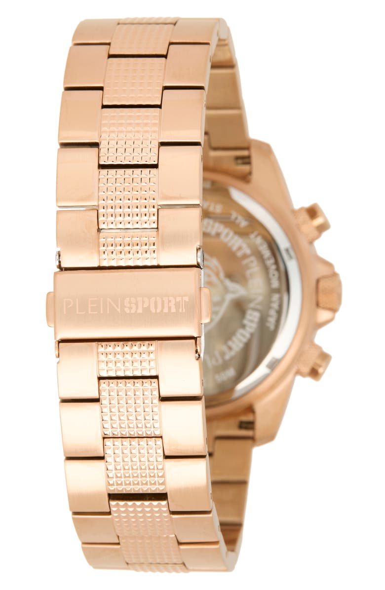 PLEIN SPORT Hurricane Chronograph Bracelet Watch, 44mm, Alternate, color, Rose Gold