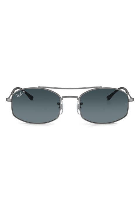 54mm Polarized Oval Sunglasses
