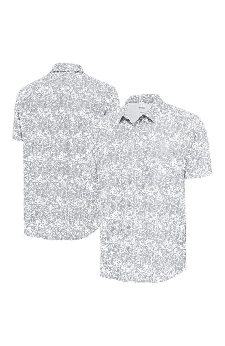 ANTIGUA Men's Antigua Gray Chicago White Sox Resort Button-Up Shirt, Main, color, Gray