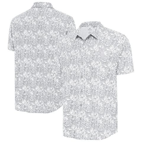 Men's Antigua Gray Chicago White Sox Resort Button-Up Shirt