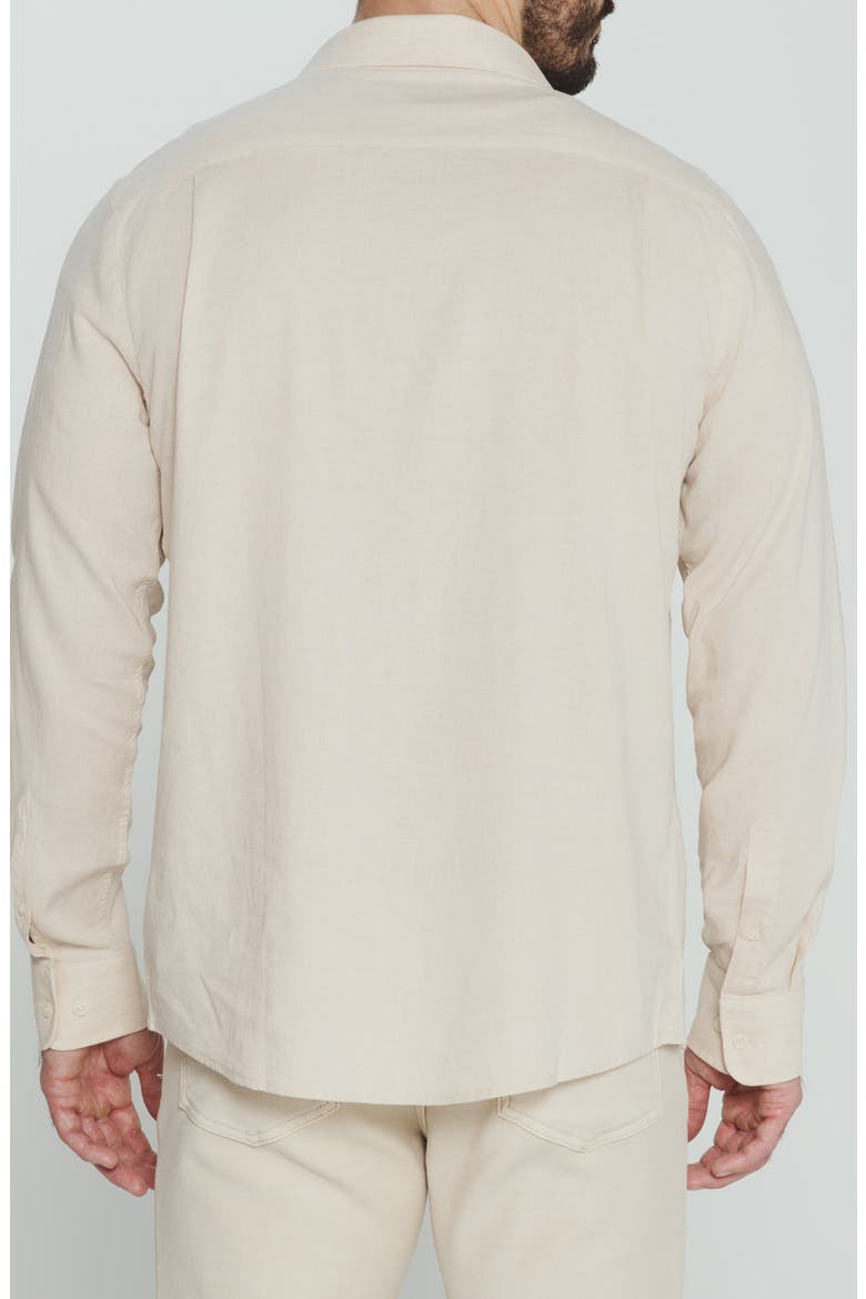 Oasis Linen Blend Button-Up Shirt, Alternate, color, SAND