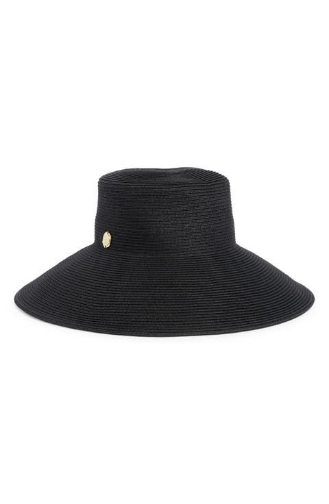 Down Brim Straw Floppy Hat