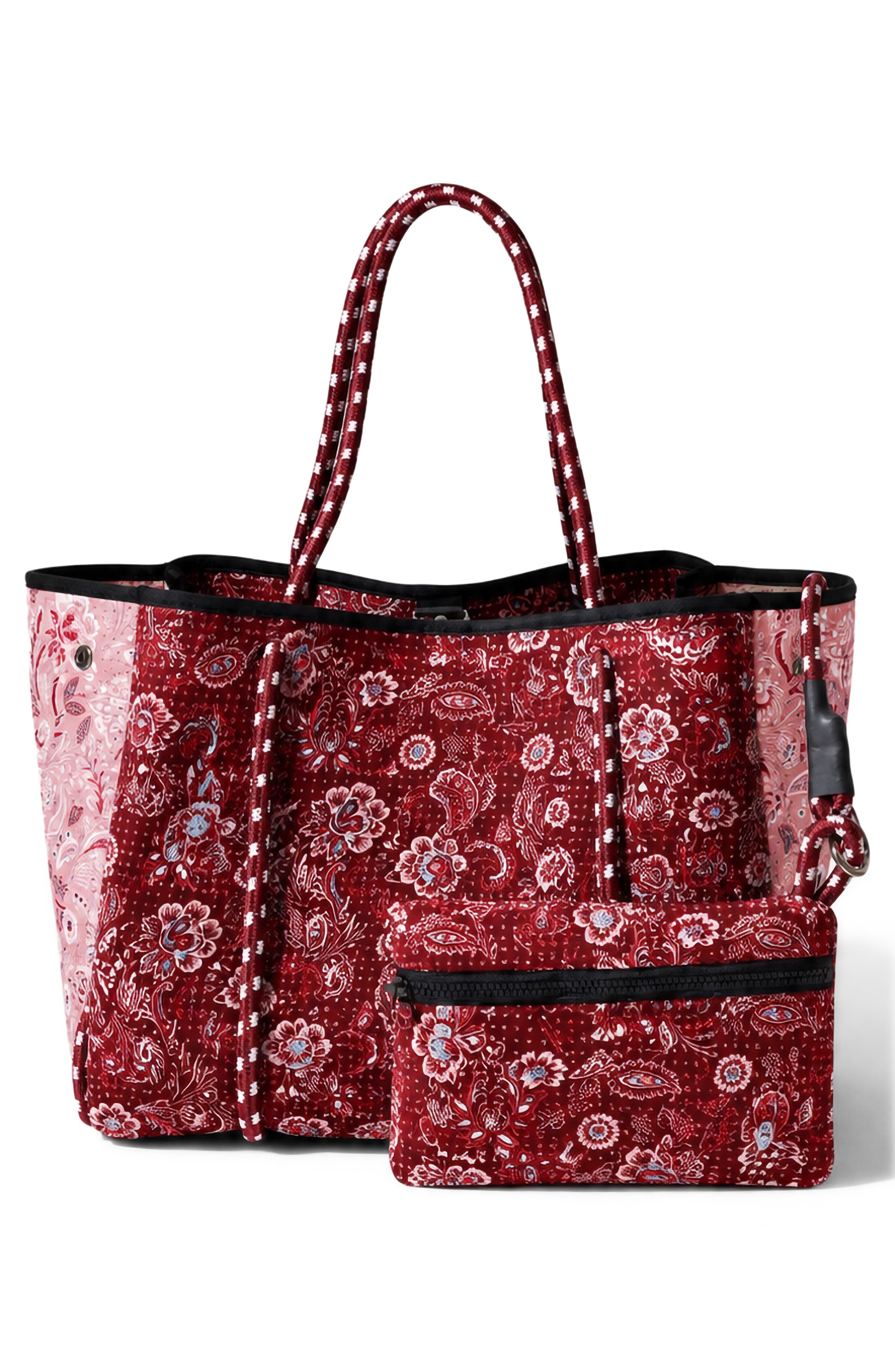 Everyday Neoprene Tote, Alternate, color, MERLOT
