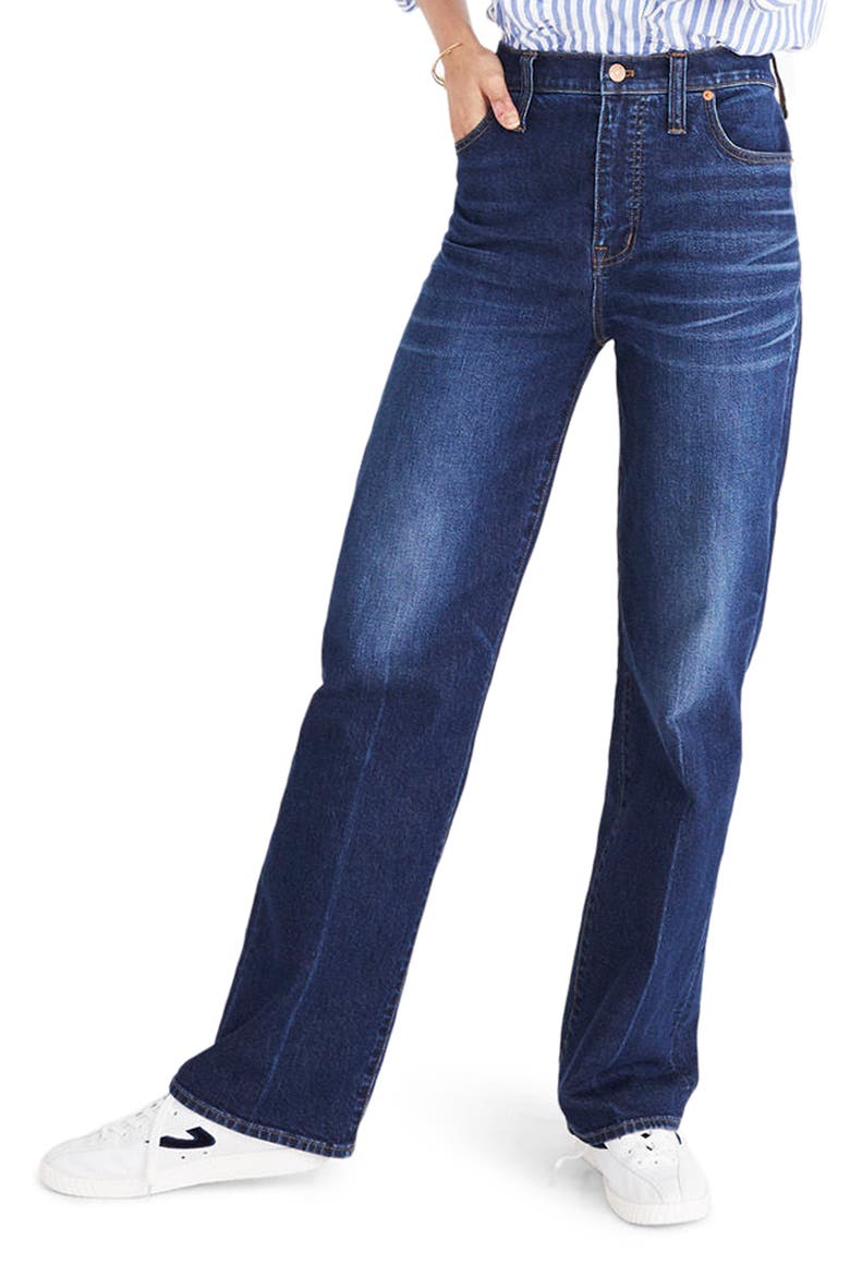 High Waist Wide Leg Jeans, Main, color, DORSET WASH