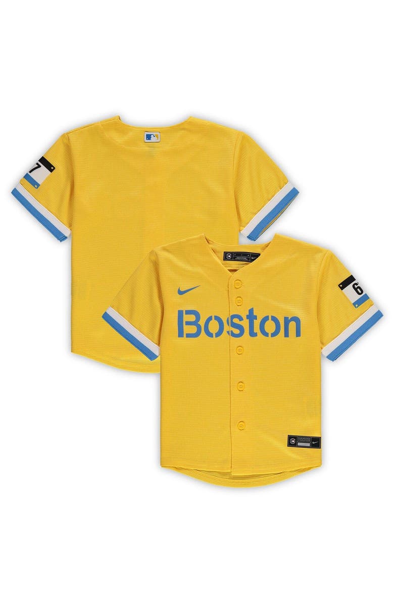 Nike Toddler Nike Gold Boston Red Sox MLB City Connect Replica Team Jersey, Main, color, Gold
