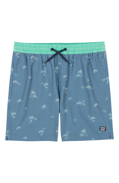 Billabong Kids' Sunday Layback Swim Trunks In Glacier Blue