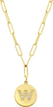Adornia 14K Gold Plated Pavé Initial Pendant Necklace