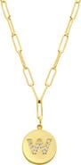 Adornia 14K Gold Plated Pavé Initial Pendant Necklace