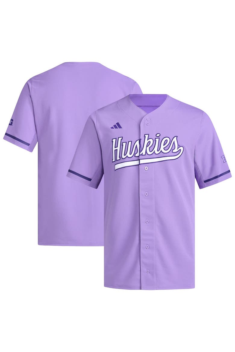 Men's adidas  Purple Washington Huskies Replica Baseball Jersey, Main, color, Purple