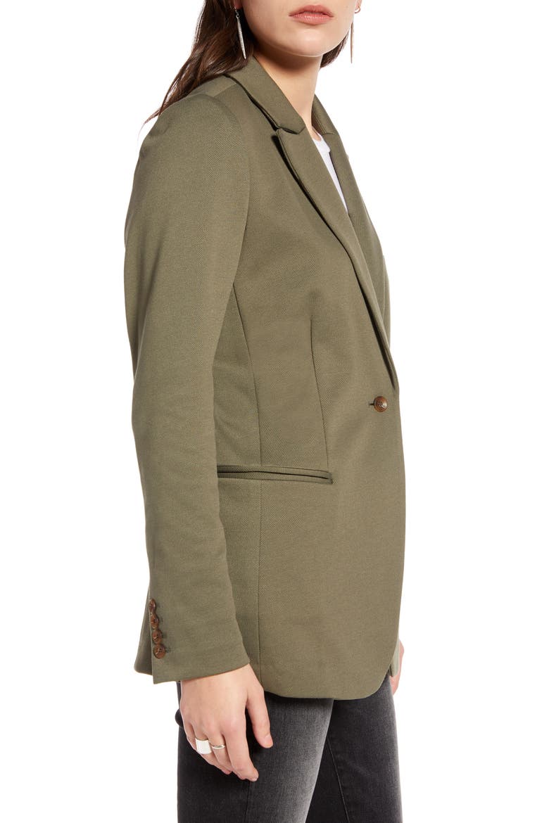 Long Knit Blazer, Alternate, color, OLIVE SARMA