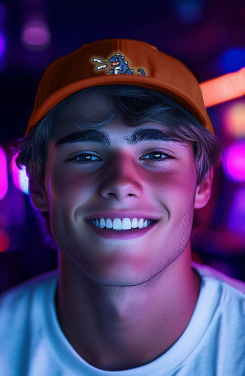 Dalix Big Lizard Cap In Orange