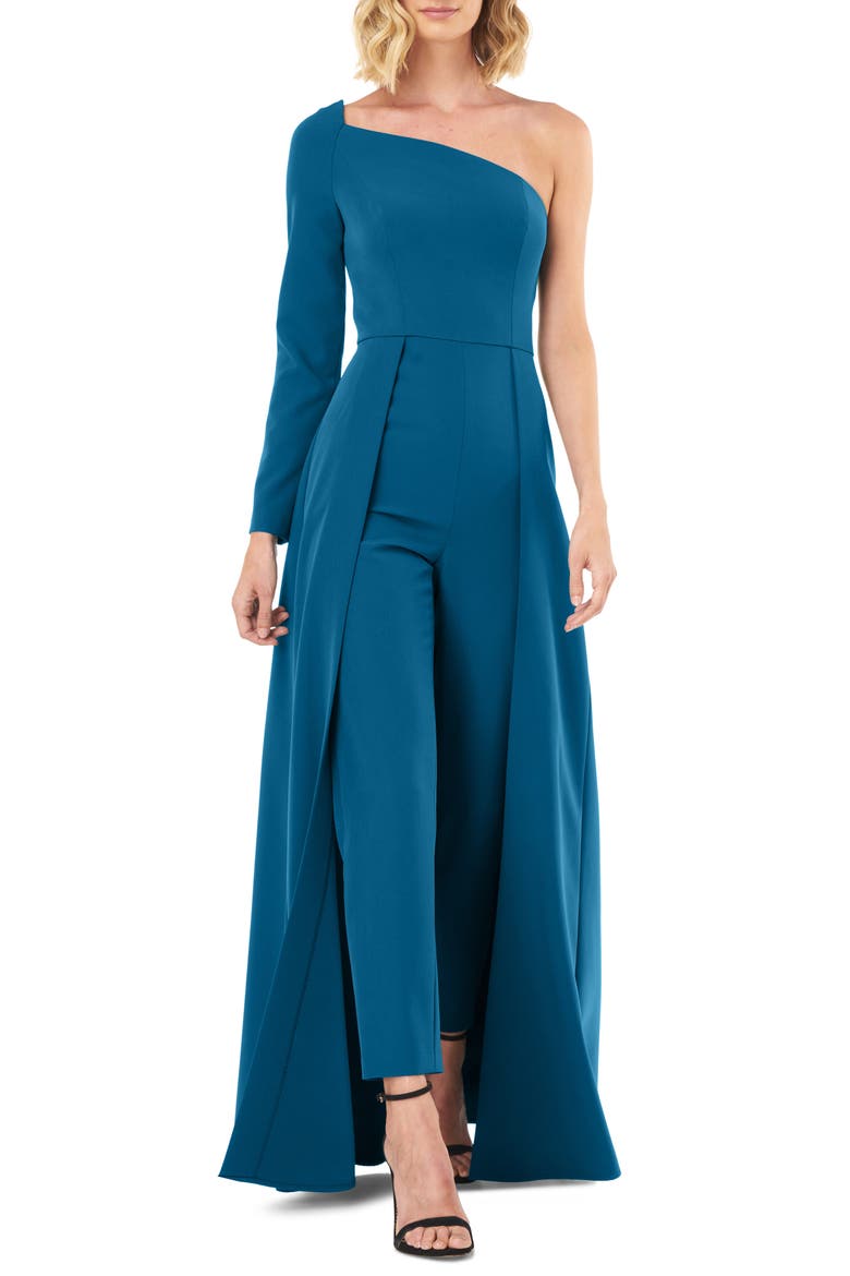 One-Sleeve Maxi Romper, Main, color, PERSIAN BLUE