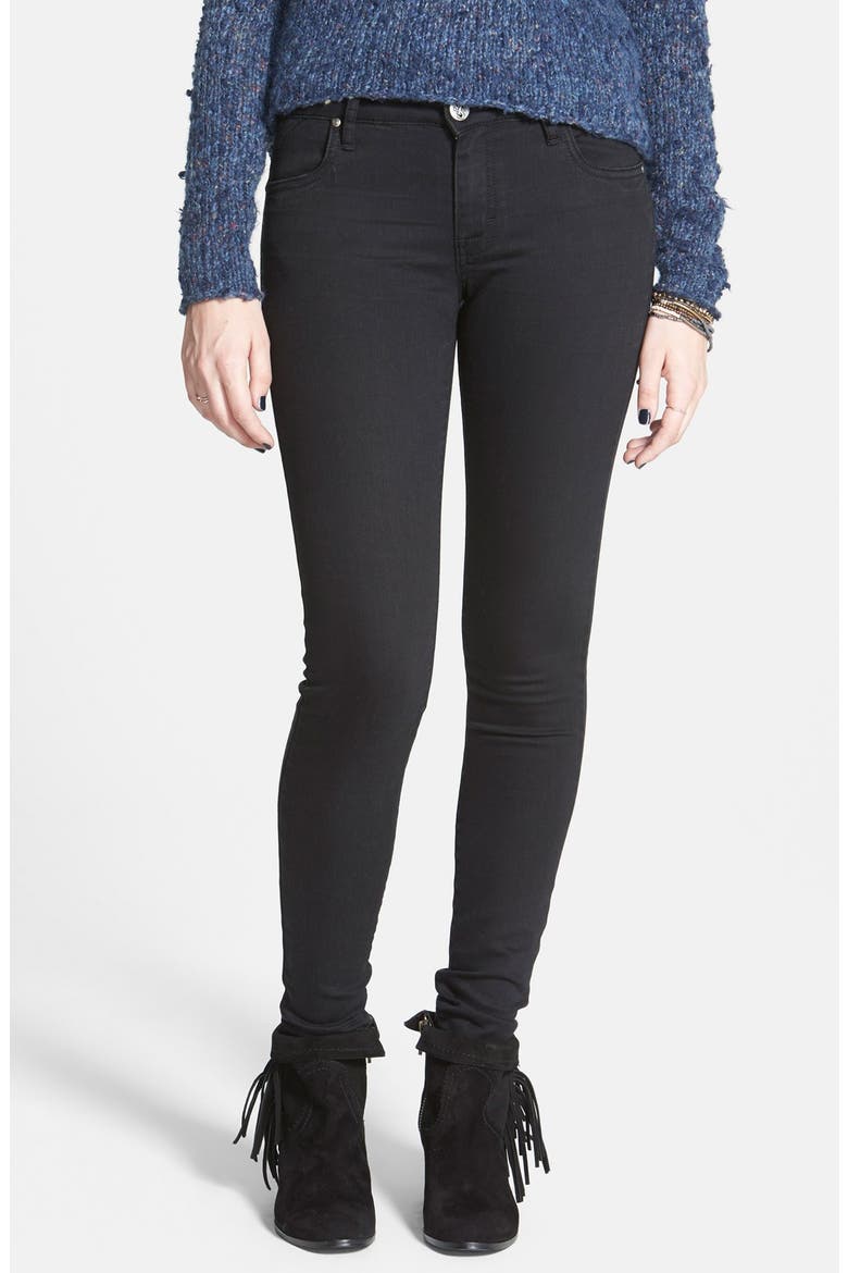 Stretch Skinny Jeans, Main, color, BLACK