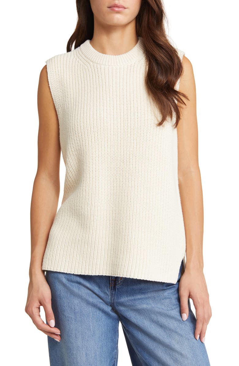 Madewell Ribbed Long Sweater Vest, Main, color,