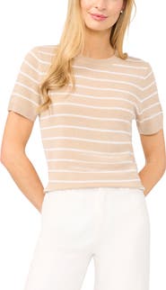 Halogen® Stripe Crewneck Sweater