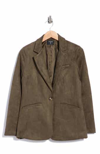 Faux Suede Blazer
