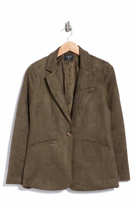 Faux Suede Blazer