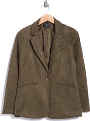 T Tahari Faux Suede Blazer