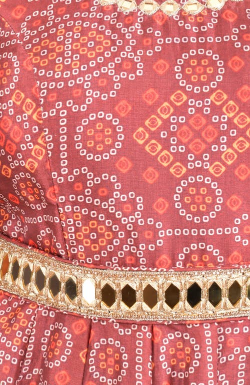Raas Darrie Silk Gown With Belt In Burgundy