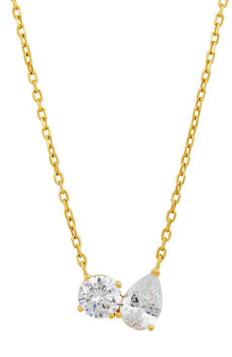 Toi et Moi Cubic Zirconia Necklace
