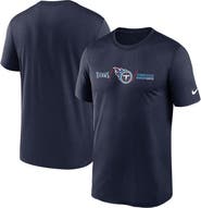 Nike Men's Nike Navy Tennessee Titans Horizontal Lockup Legend Performance T-Shirt