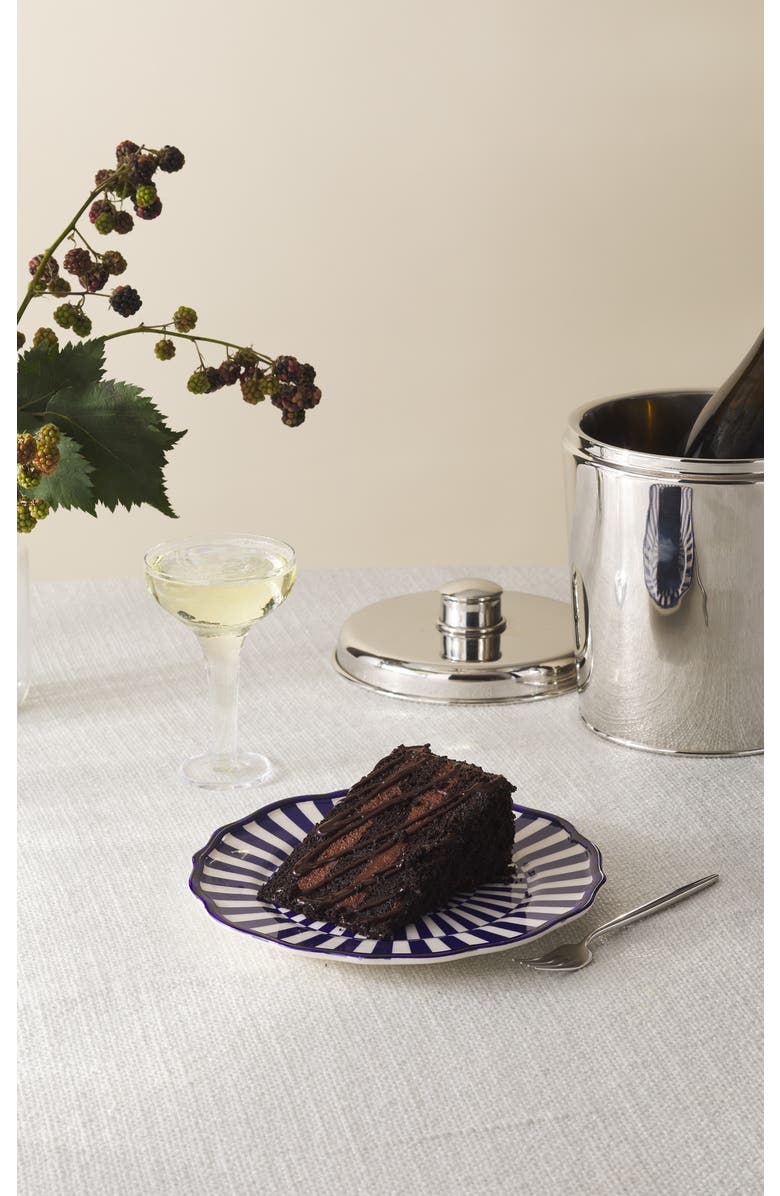 Maison Madison Home Riviera 9'' Dessert Plate Set of 4, Alternate, color, Blue/Geometric