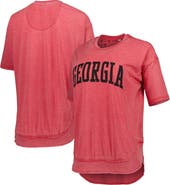 PRESSBOX Women's Pressbox Red Georgia Bulldogs Arch Poncho T-Shirt