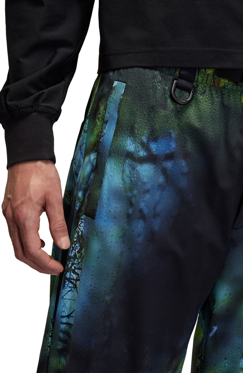 Y-3 Allover Print Belted Ripstop Pants, Alternate, color, 