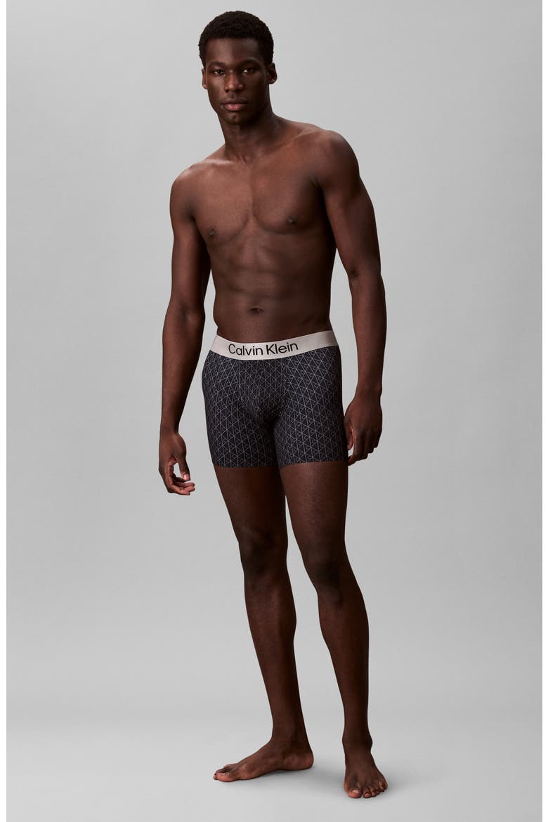 Brushed Microfiber Jersey Boxer Briefs, Alternate, color, BLACK/ ASHFORD GRAY