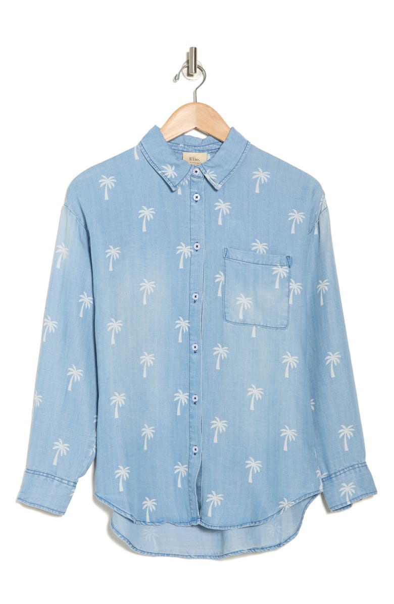 ELIE ELIE TAHARI Chambray Button-Down Shirt, Alternate, color,