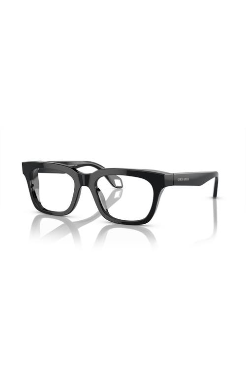 Giorgio Armani 52mm Rectangle Optical Glasses In Black