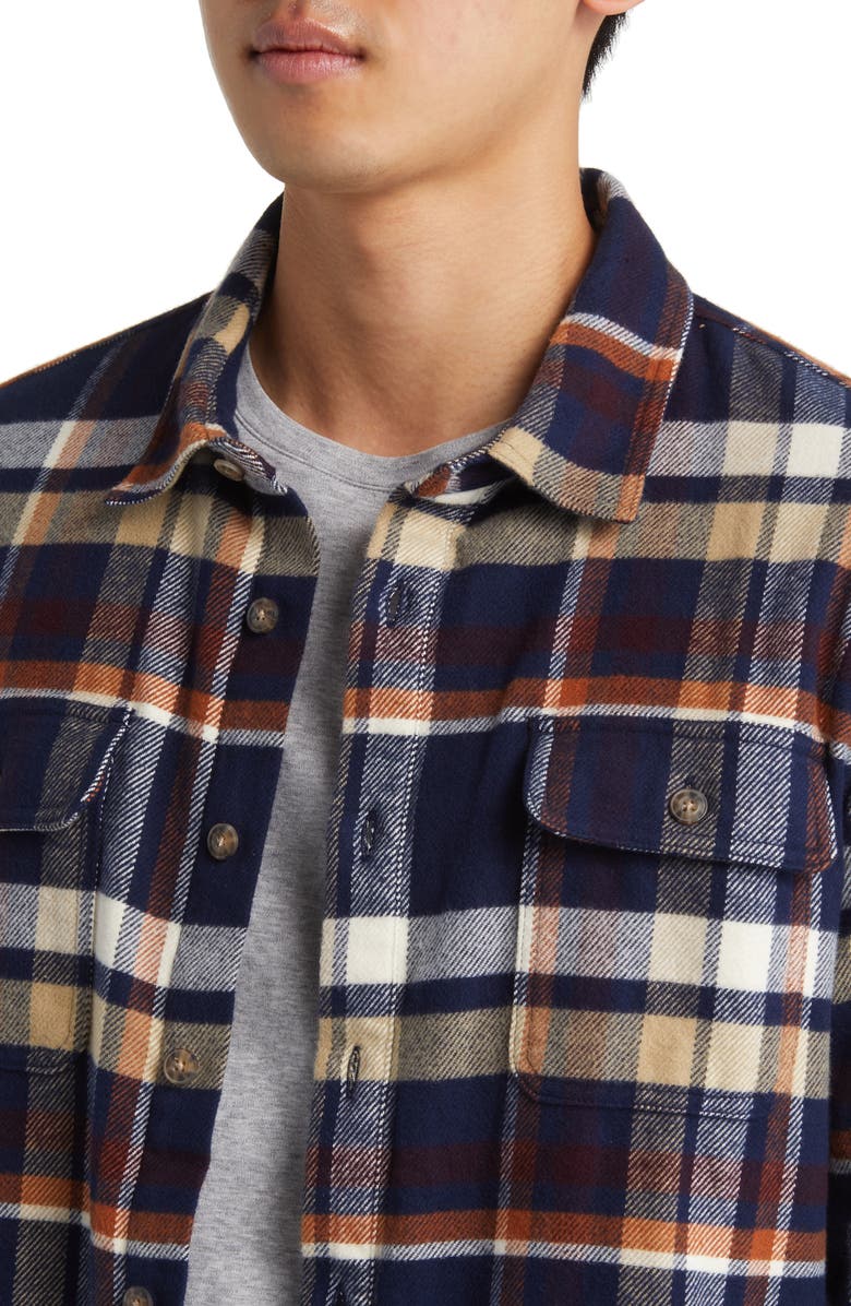 Marine Layer Signature Plaid Flannel Lined Button-Up Camping Shirt, Alternate, color, 