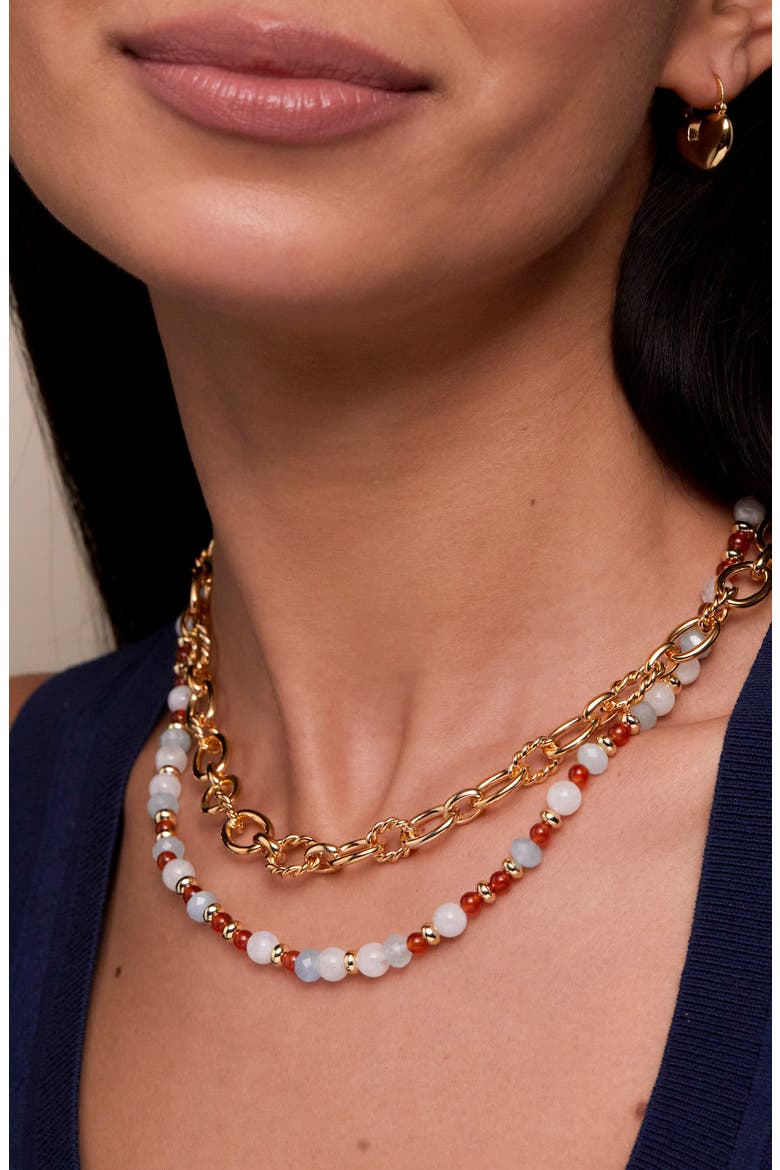 Beaded Necklace, Alternate, color, WHITE MULTI