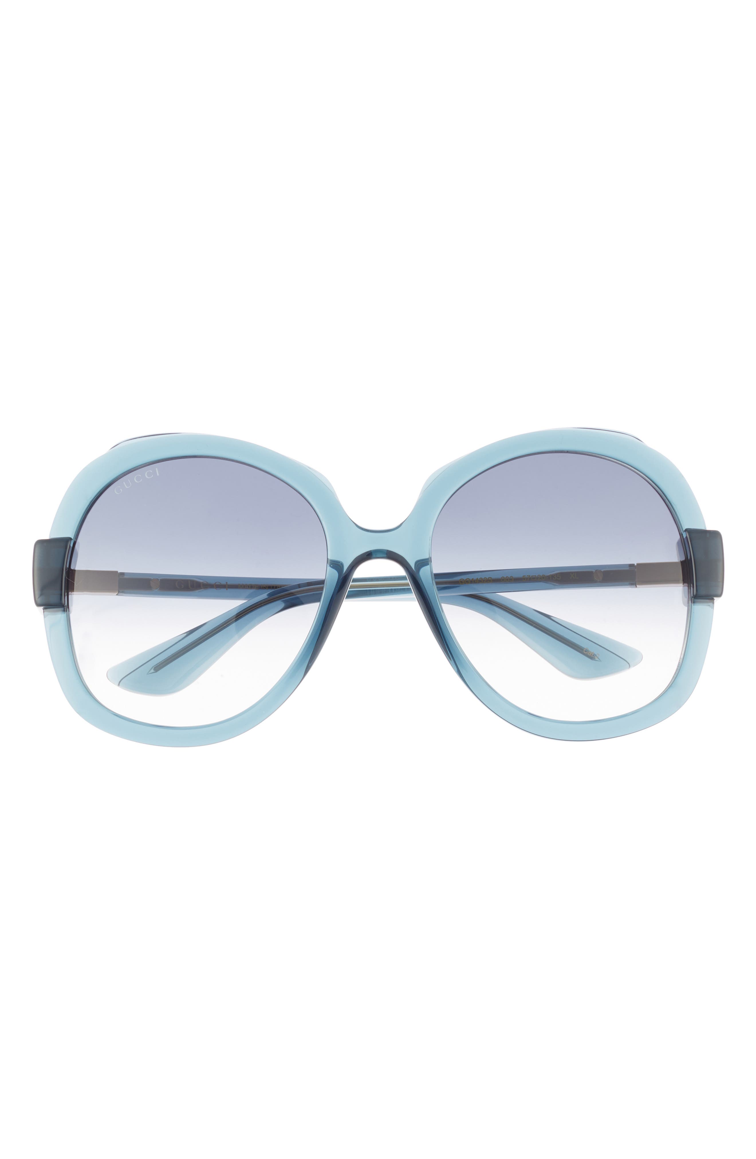 Gucci 57mm Butterfly Sunglasses