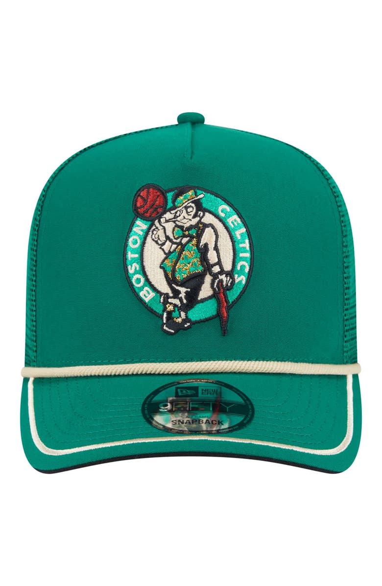 New Era Men's New Era Kelly Green Boston Celtics Vintage Team Rope A-Frame 9FIFTY Snapback Hat, Alternate, color, Kelly Green