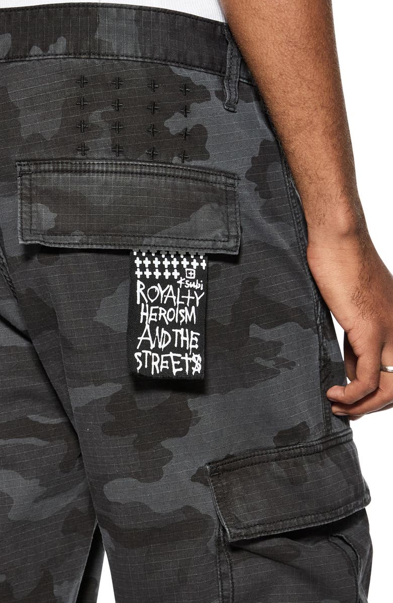 Ksubi Fugitive Camo Cotton Cargo Pants, Alternate, color,