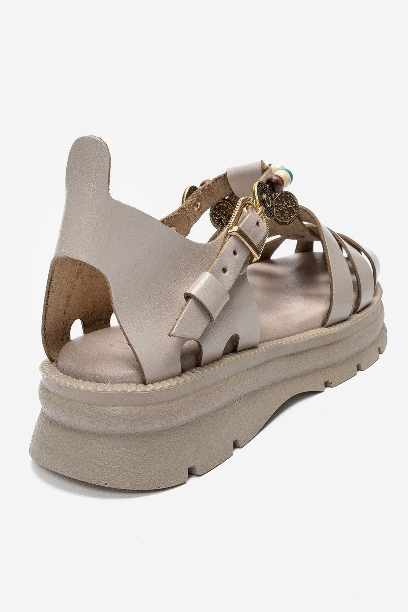 Solis Leather Beaded Sandal, Alternate, color, Cream