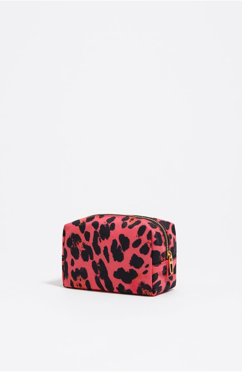 Bimba y Lola Small Electric Leopard Print Nylon Make-Up Case, Alternate, color, Leopard Electric Pink