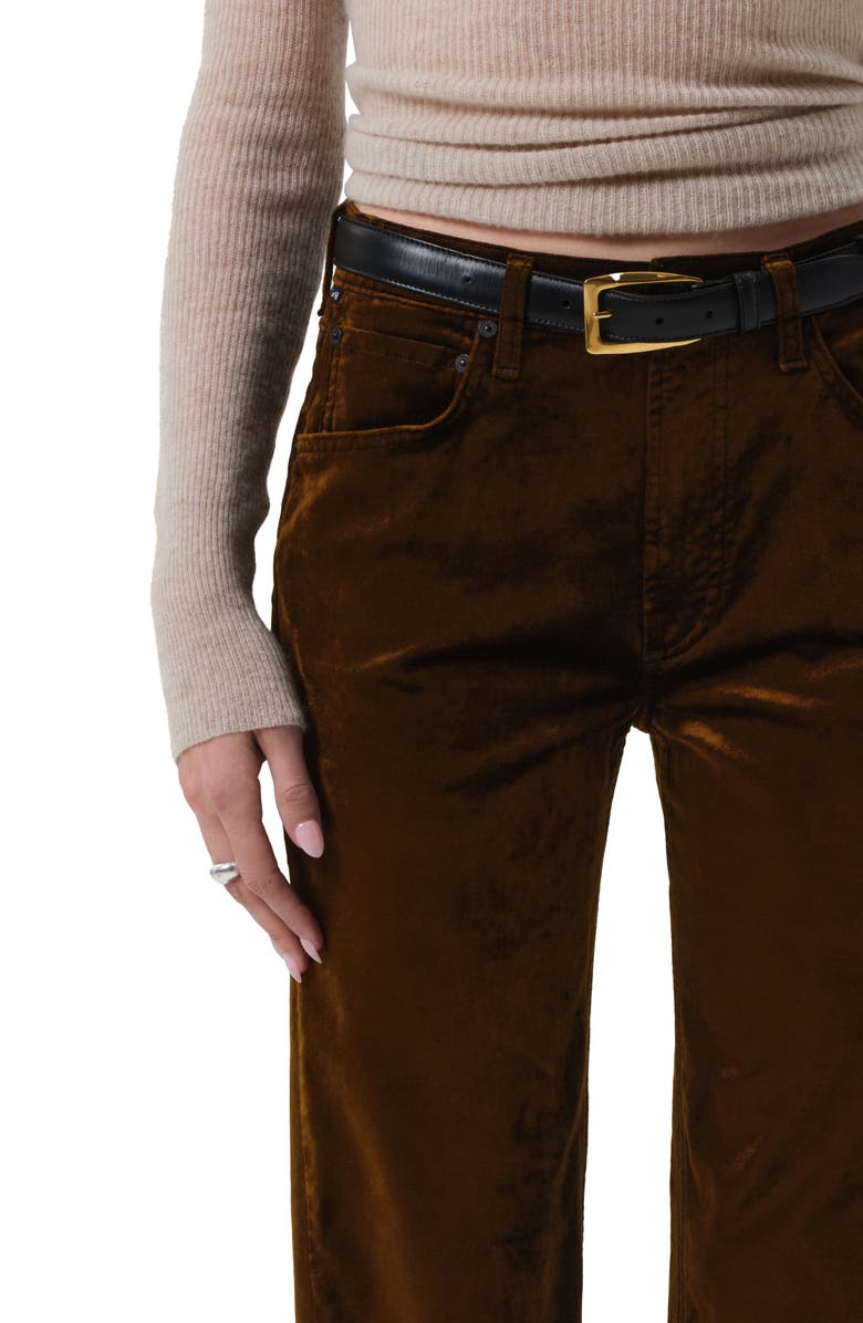 Citizens of Humanity Delfina High Waist Straight Leg Jeans, Alternate, color, Golden Dark Brown