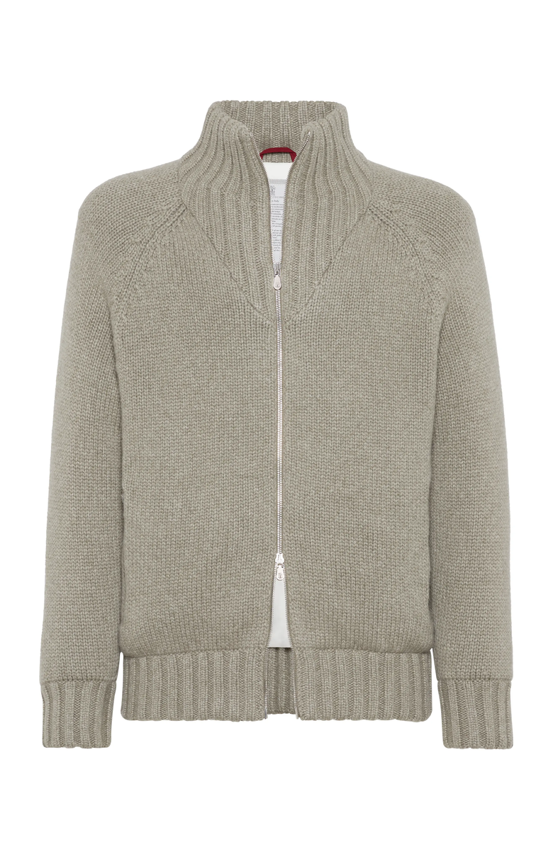 Brunello Cucinelli Knit jacket with padding, Main, color, 